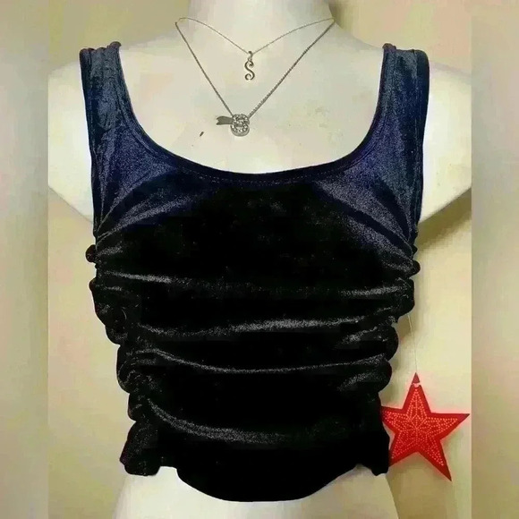 Tops - 👚 NWT Velvet black Cringe Crop top